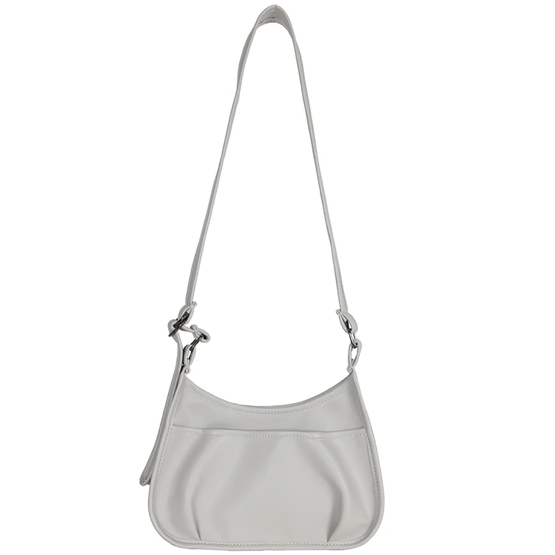 

Ladies Bag Literary Style Women's Single Shoulder Bag Khaki Fashion Young Female Messenger Bag PU Leather Solid Color