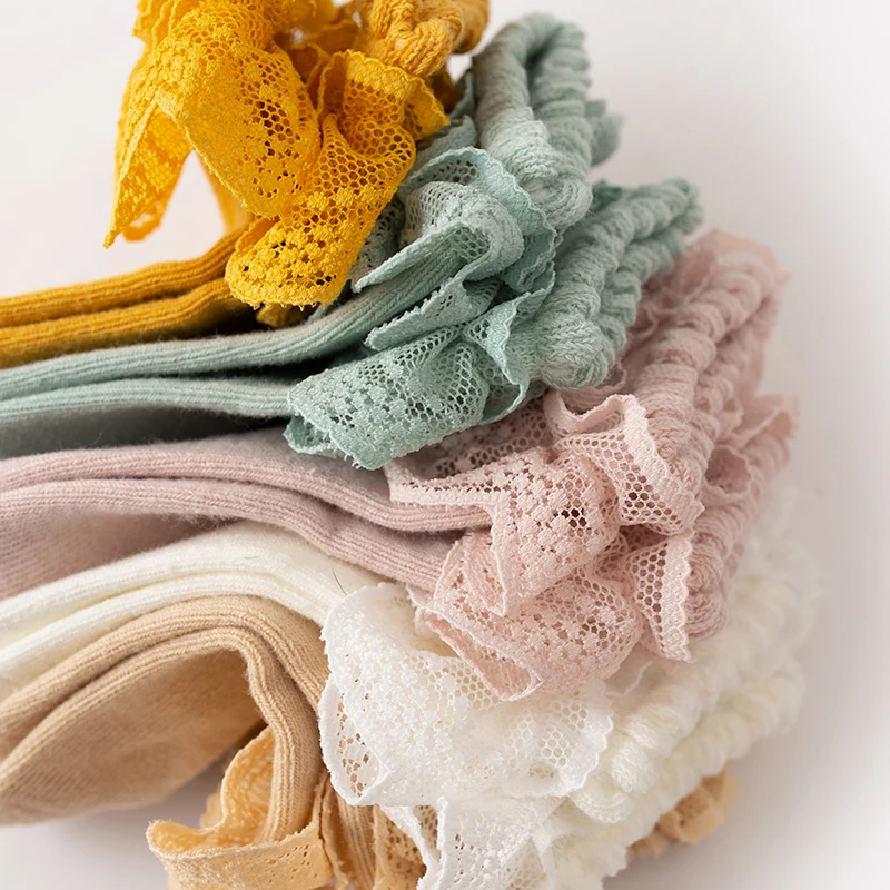 Plus Size Socks Korean Children Cotton Newborn Babies Thin Girls Princess Mesh Socks Spring Dance Lace Cute Color Student Socks