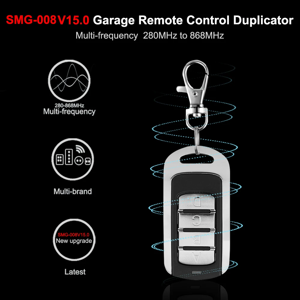 Garage Remote Control Duplicator 280MHz-868MHz Multi-Frequency Code Grabber Clone Gate Command Door Opener | Безопасность и защита