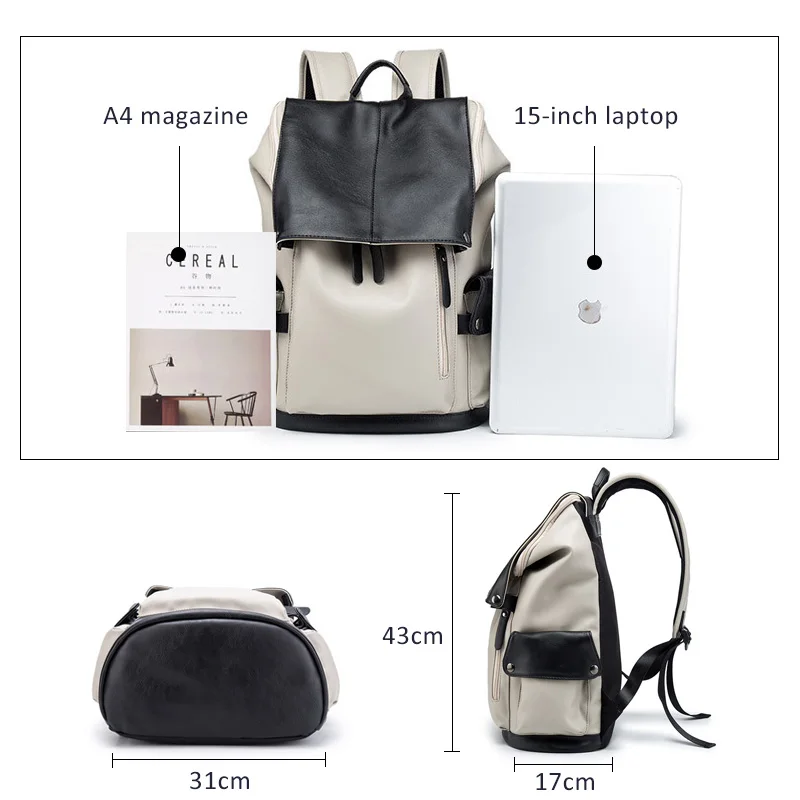 Хит Большой Вместительный Мужской многофункциональный рюкзак из искусственной