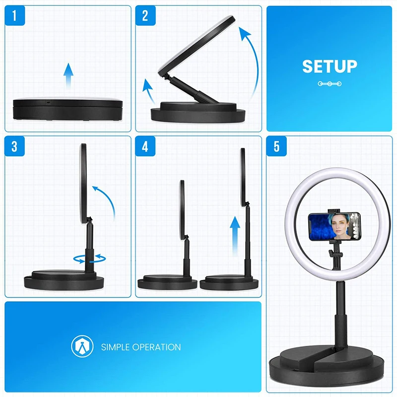 Лидер продаж мини кольцевой светильник 12-дюймовый светодиодный для фотосъемки