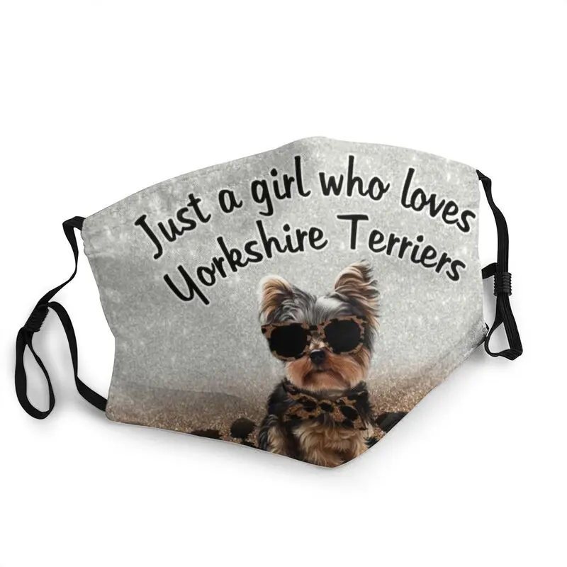 

Just A Girl Who Loves Yorkies Mask Anti Dust Adjustable Yorkshire Terrier Face Mask Protection Adult Respirator Mouth-Muffle