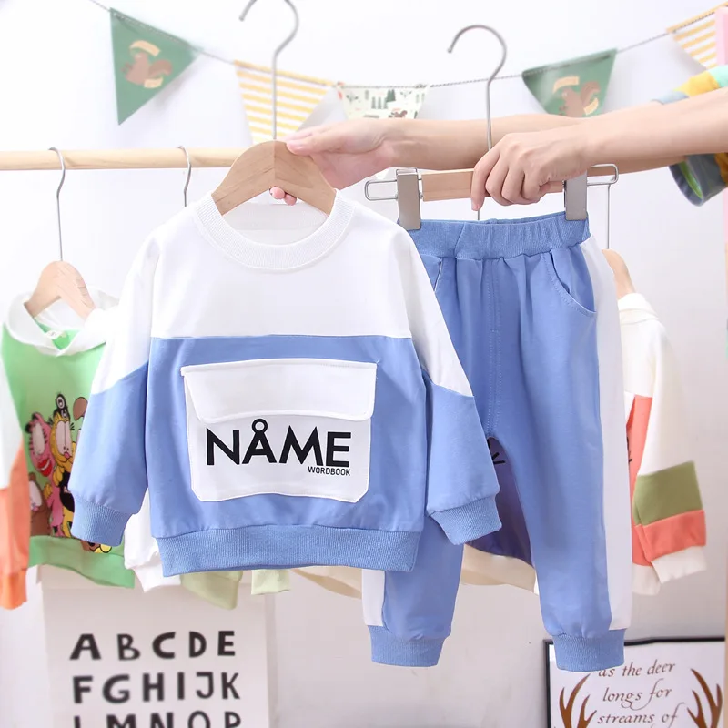 Комплект детской одежды футболка и штаны для мальчиков девочек на весну осень 2