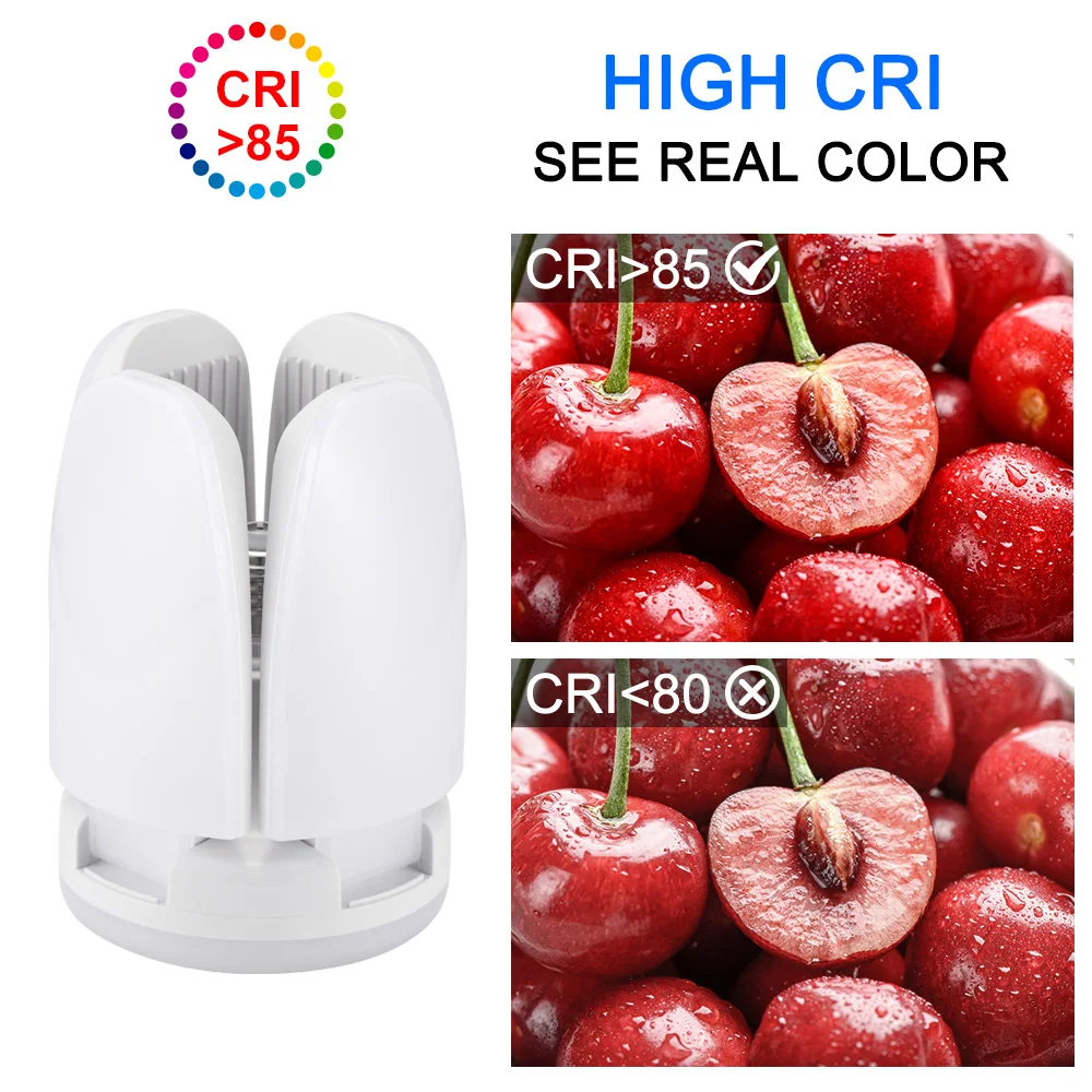 Движения Сенсор E27 светодиодный лампы лопасти вентилятора складной светильник