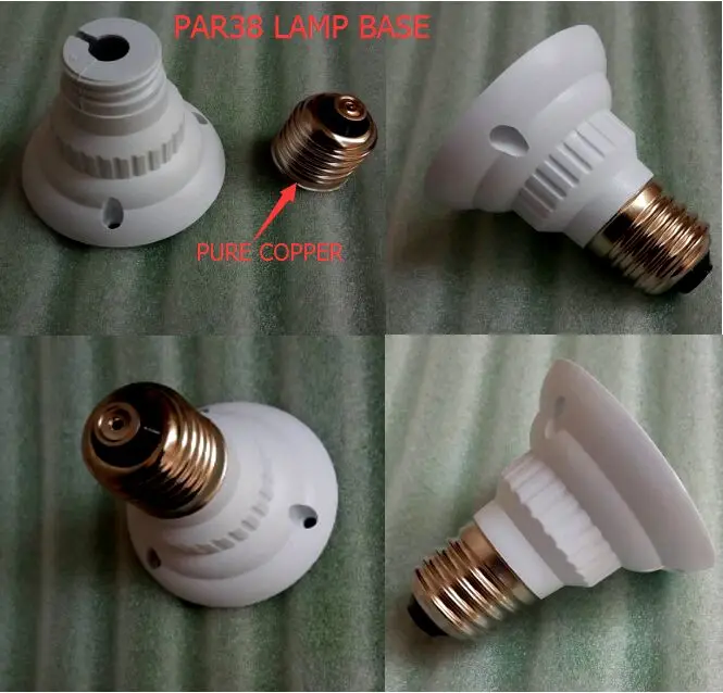 

2pcs/lot E27 LED PAR38 lamp base spotlight E27 lamp holder plastic Base led accessories parts suits