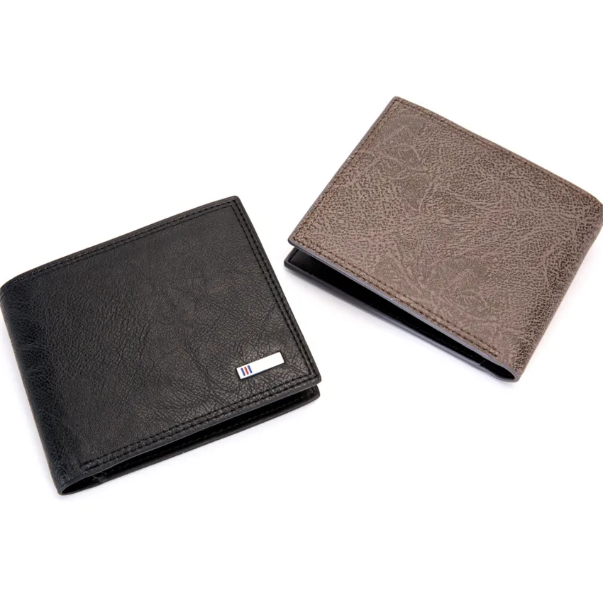 

2019 Short Men Wallet RFID Theft Protection Wallets PU Leather Slim Man Purses Big Capacity Coin Purse Card Holder Multifunction