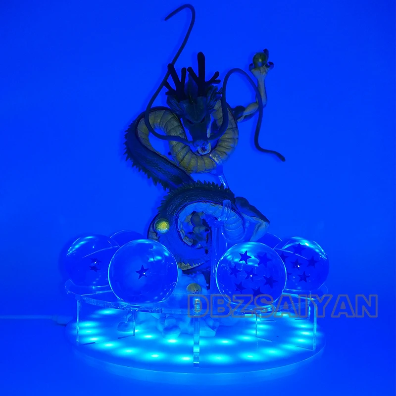 15 см Dragon Ball Shenron figulas прикроватная лампа Dragon Ball Z рисунок ночной Светильник Shenlong+ 7 шт 3,5 см шарики+ акриловая полка DBZ