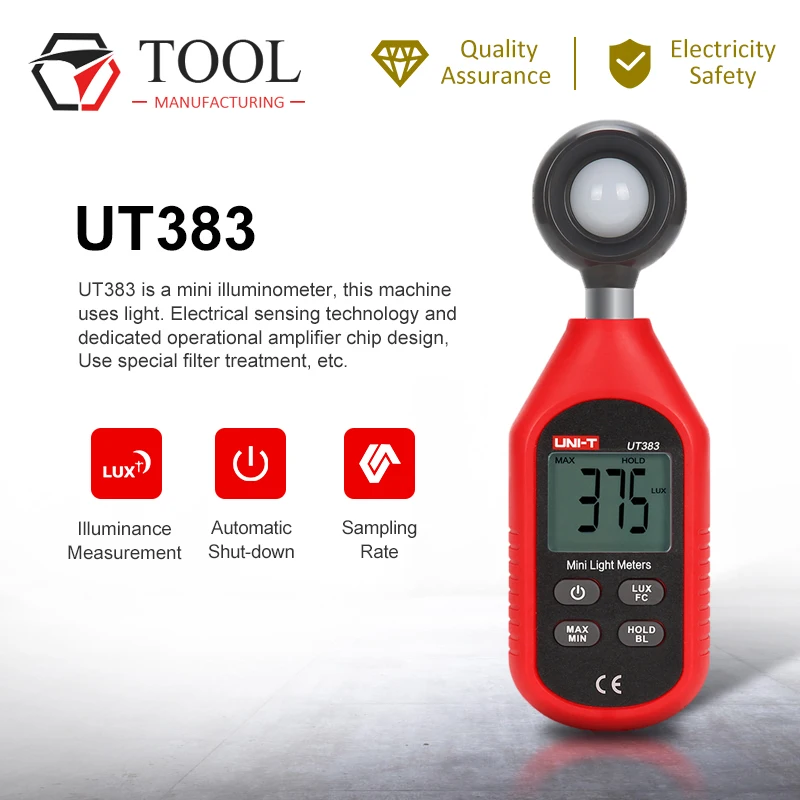UNI-T UT383 Ручной цифровой Iluminance метр освещенности измеритель освещенности Экологический Тест светимость инструмент