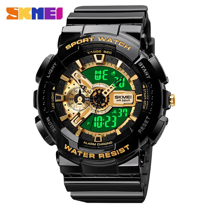 Часы наручные SKMEI мужские с календарем хронографом и светодиодным дисплеем |