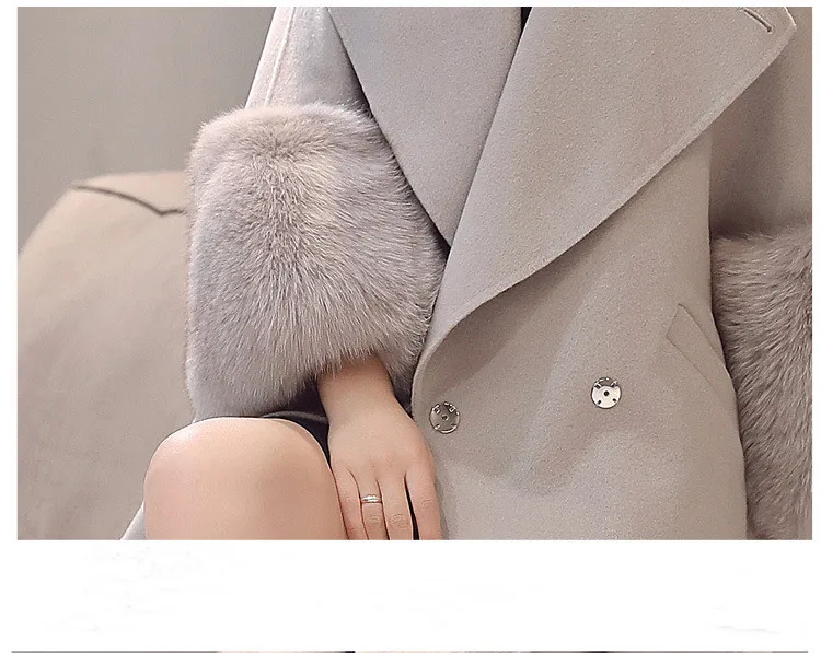 Новинка зимняя теплая Женская куртка из искусственного меха пальто Осенняя