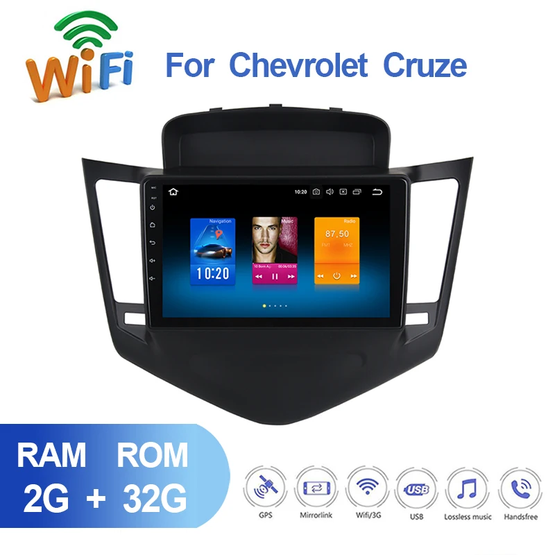 

Автомобильный мультимедийный видео плеер 2G + 32G, Android 9,1 для Chevrolet Cruze 2009 2010 2011 2012 2013 2014, радио, стерео навигация, GPS