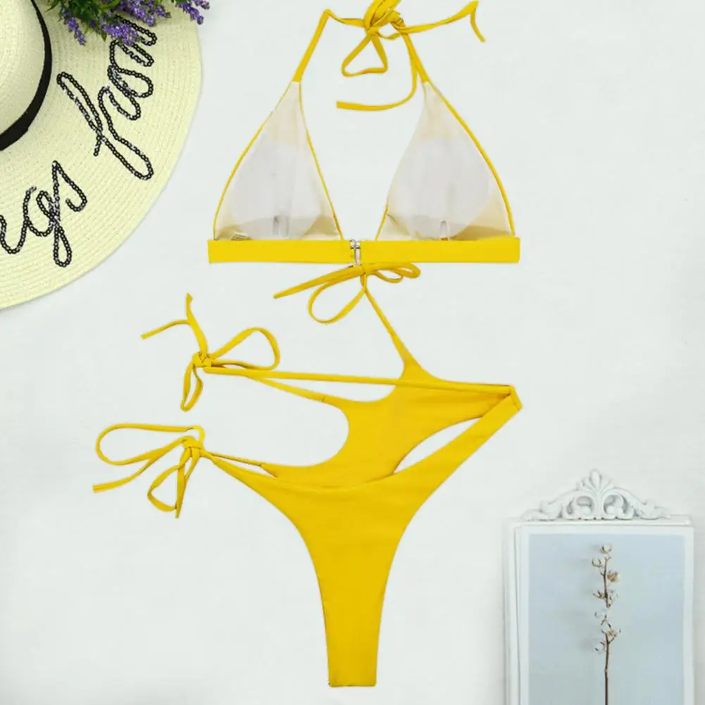 

Sexy Bikini 2021 High Waist Swimsuit Women Swimwear Bathing String Bikini Set Hollow Out Swimsuit Female Swimming Suit For Women