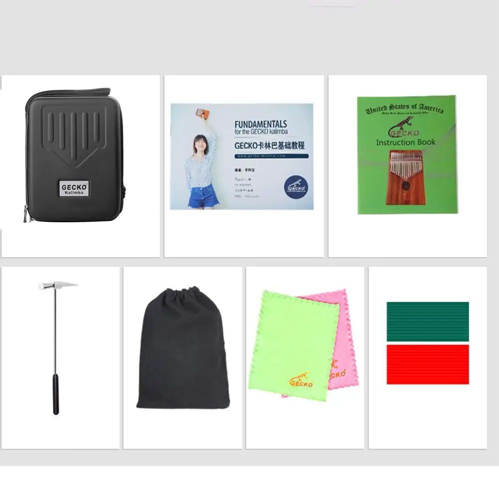 17 клавиш калимба мбира африканская красная пальчиковая пианино деревянная