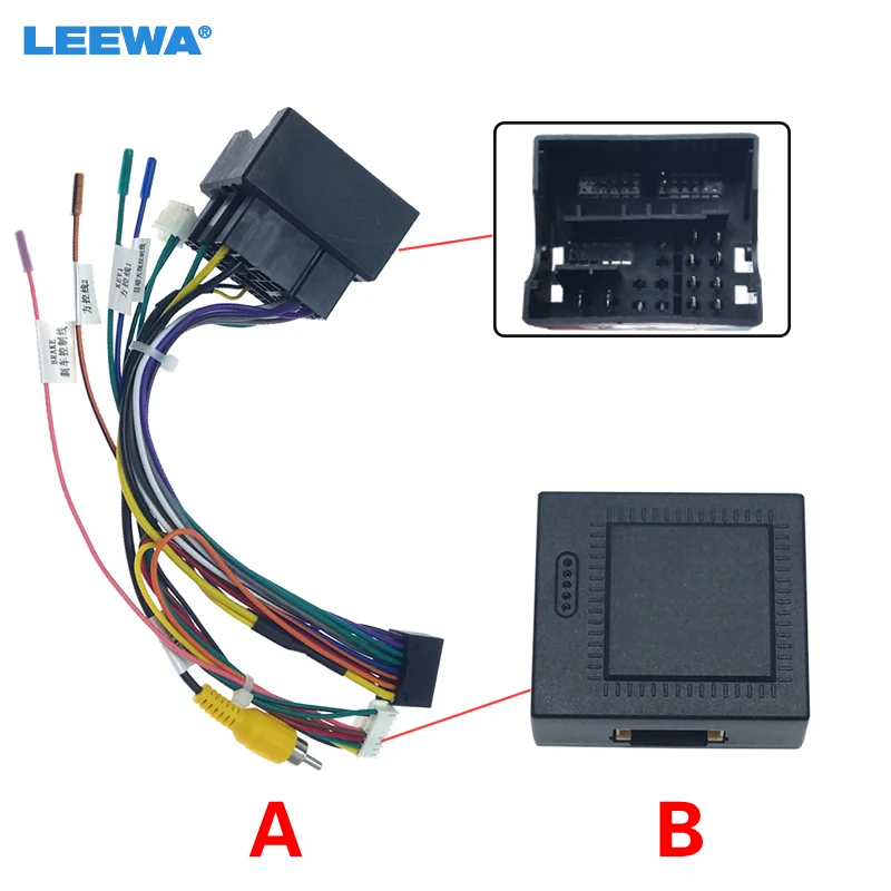 Автомобильный аудиоадаптер LEEWA 16pin Andriod адаптер питания с can-шиной для Volkswagen Golf 7