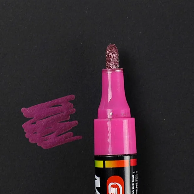Rose 1Pcs Water-based Paint Metal Marker Pens Sharpie 3.0mm Gold Silver Ceramic Rock Glass Porcelain Mug Wood Fabric Canvas Painting - Цвет: Rose