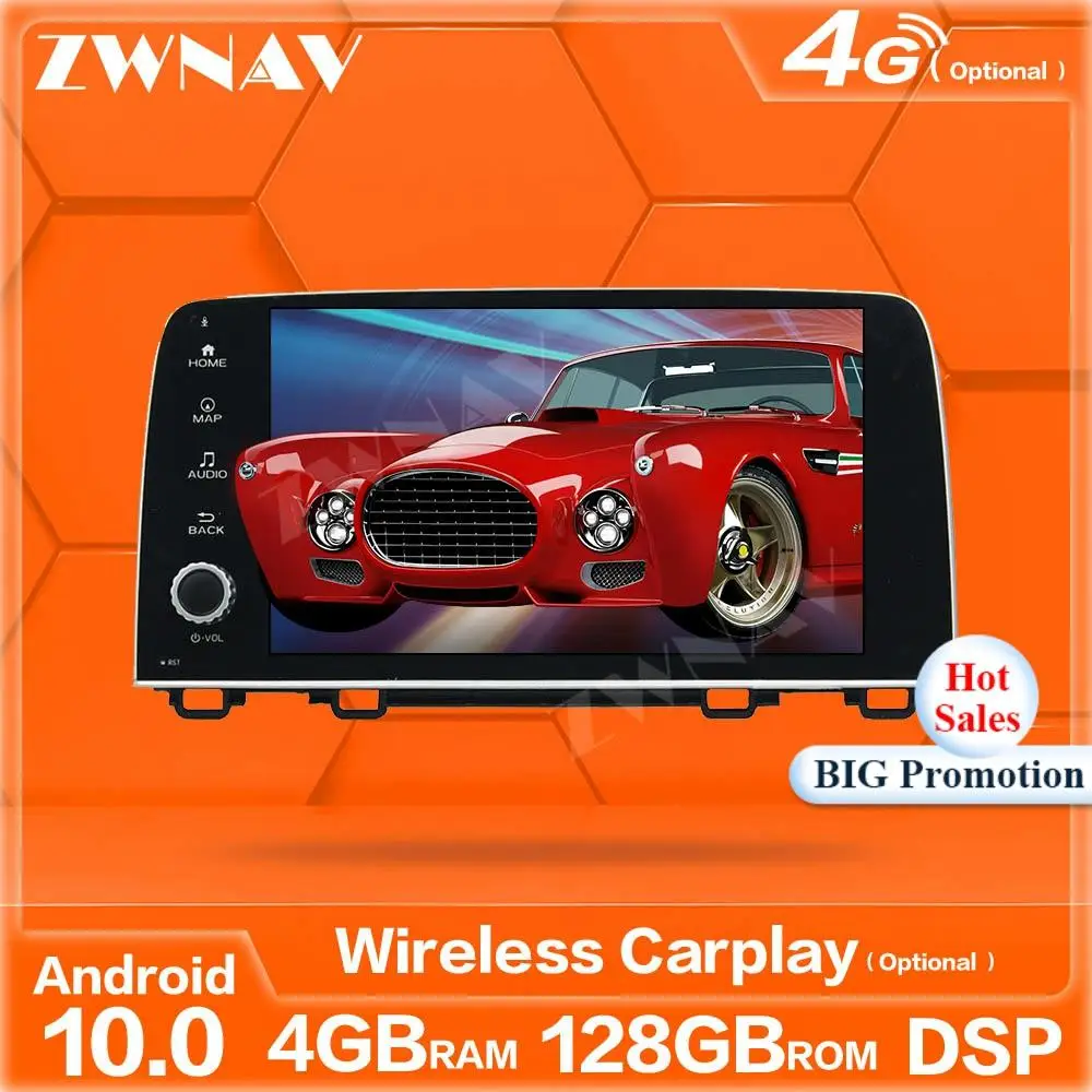 

Carplay Android 10.0 screen multimedia player For Honda CRV 2017-2019 car GPS navigation Auto Audio Radio Music stereo head unit