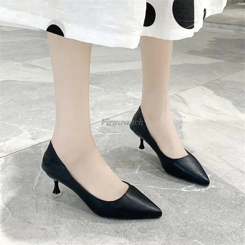 

Heel shoes women 2021 new autumn Korean style pointed shallow mouth shoes women's stiletto mid-heel two-wear women's shoes