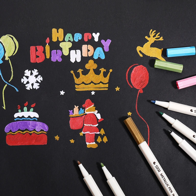 Набор маркеров для скрапбукинга STA 10 цветов | Канцтовары офиса и дома