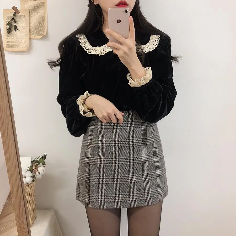 

New spring solid Vintage Shirt female Oversize Tops Women Long sleeve Girls Blouse Plus Size Autumn Women Blouses femme Blusas