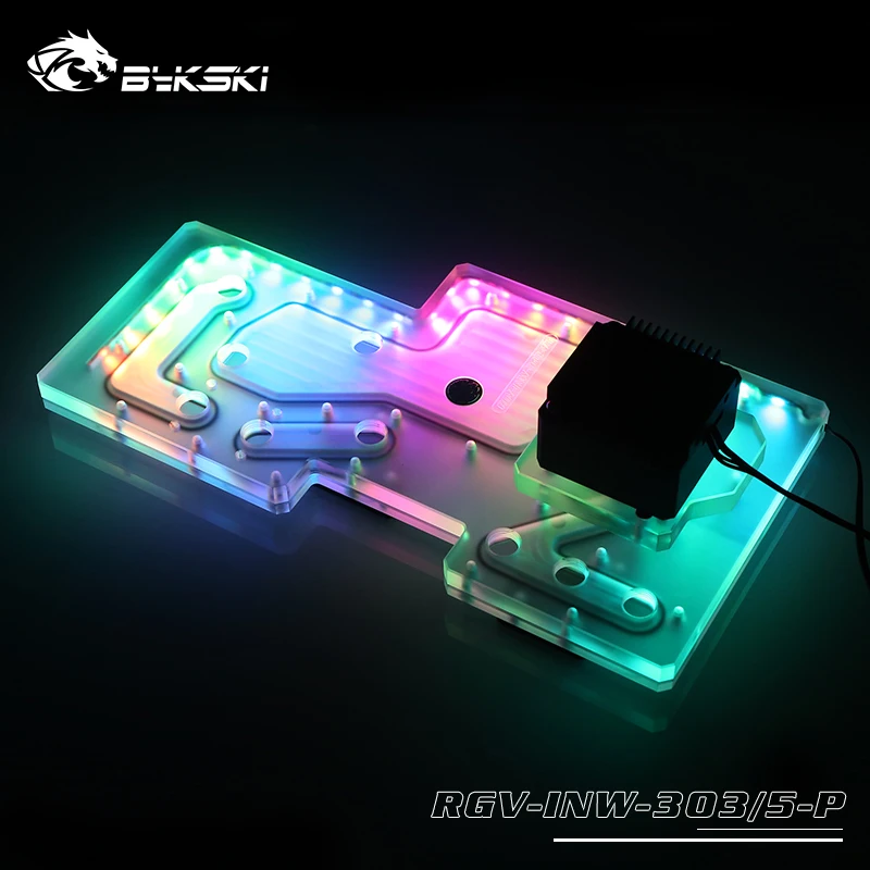 BYKSKI резервуар для воды для INWIN 303305, DDC насос Res Combo, RGB прозрачное стекло резервуар RGV-INW-303/5-P