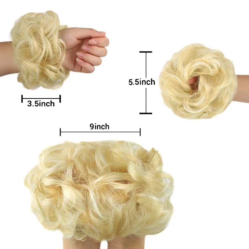 Грязный пучок волос для женщин шиньоны наращивания синтетический парик кольцо