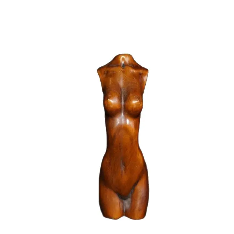 

Boxwood carving, swinging handle, playing with nude beauty figure, decompression and fitness creativity
