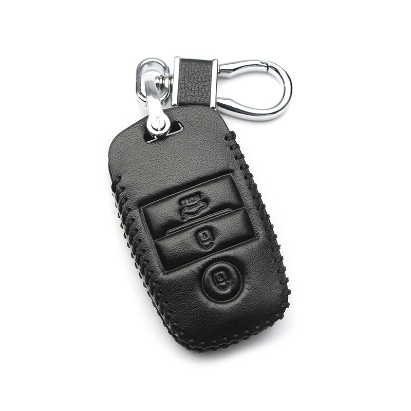 Автомобильный кожаный чехол для автомобилей дистанционный флип ключей KIA 2019 Rio