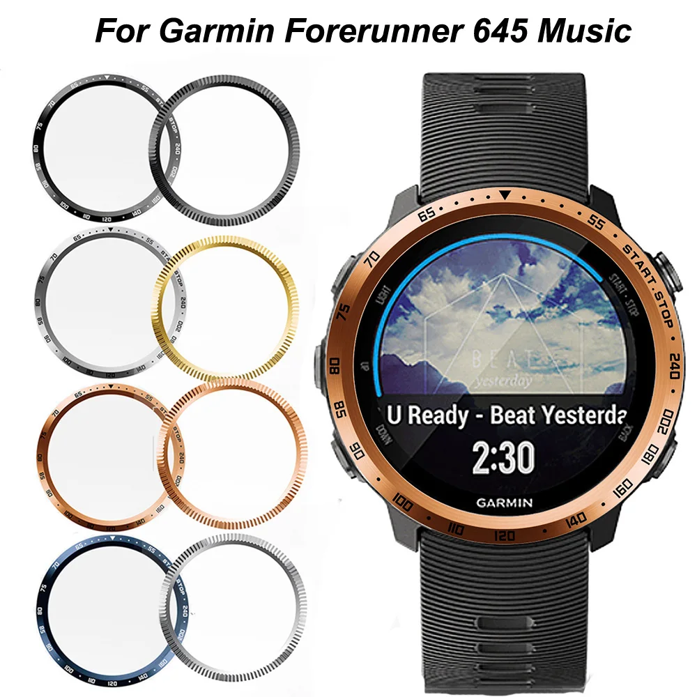 

Защитный металлический чехол для смарт-часов Garmin Forerunner 645 music