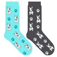 bull terrier dog crew socks unisex cartoon dog paw socks women socks oriiginal dog theme gift for dog mom dad 50 pairlot