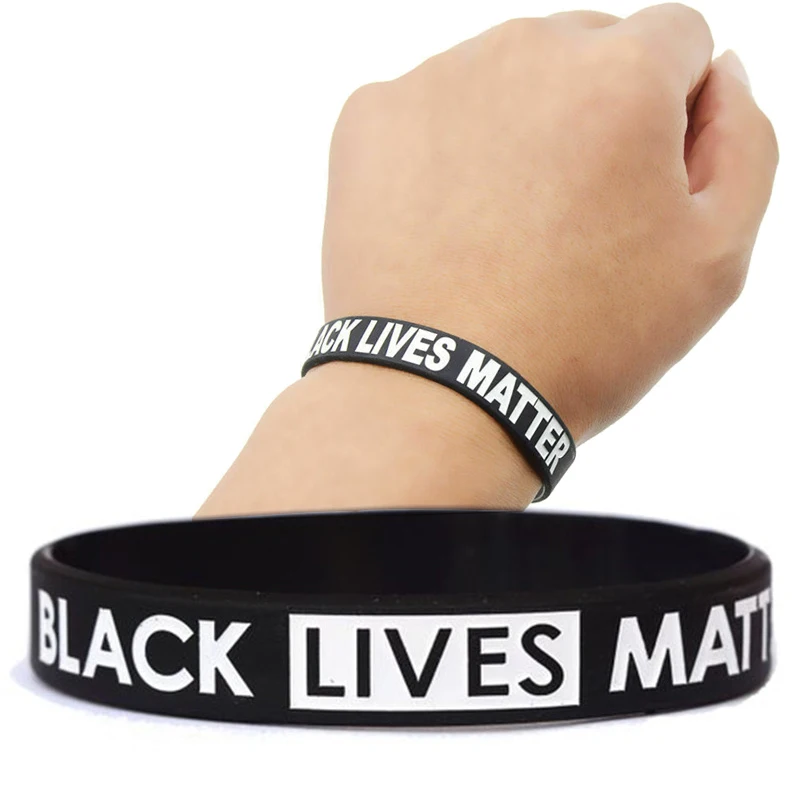 Черный Браслет из тисненой материи силиконовый браслет унисекс