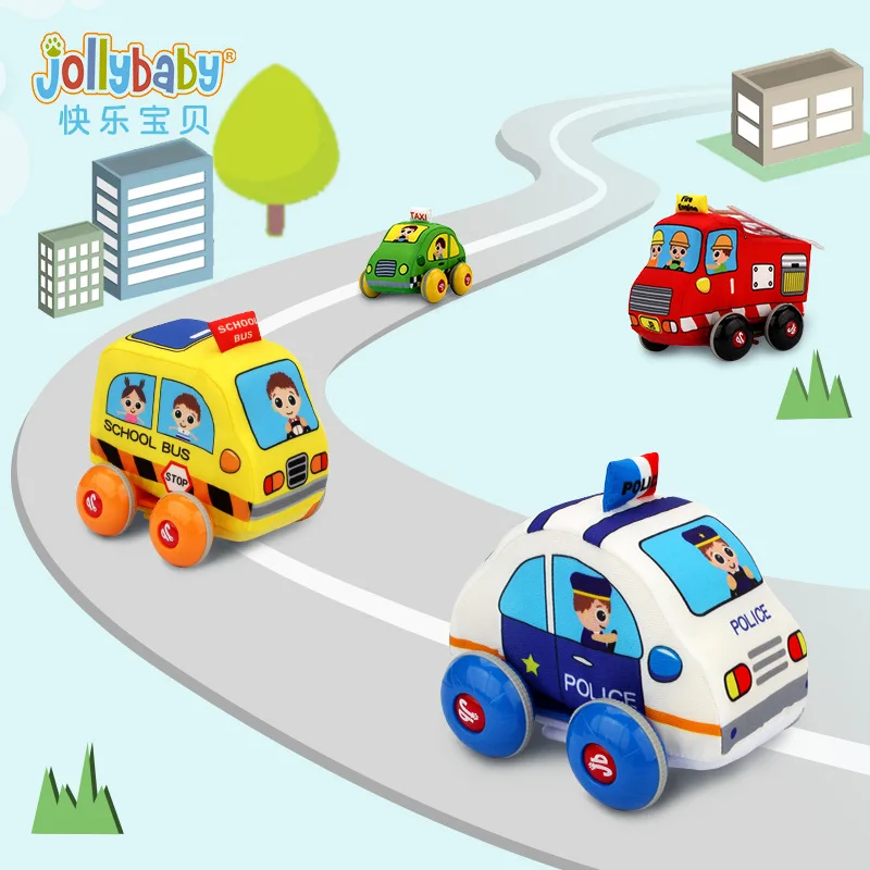 

Детская развивающая игрушка Jollybaby с машинкой для мальчиков, инерционная игрушка с машинкой для детей 1-3 лет, можно стирать