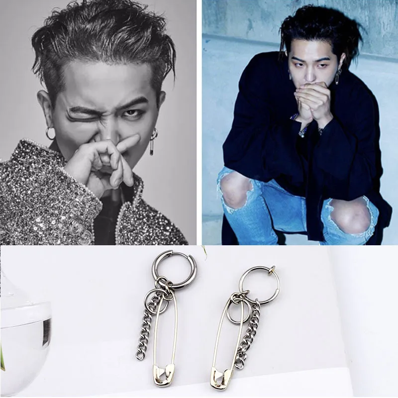 

2021 Men's and Women's Earrings Tassel Chain Fashion Personality Earrings Silver Drop Earrings Pin Chain Earrings