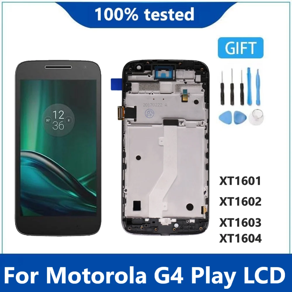

Для Motorola G4 Play ЖК-дисплей сенсорный экран дигитайзер в сборе для Moto G4 Play XT1601 XT1602 XT1603 XT1604 ЖК-дисплей с рамкой