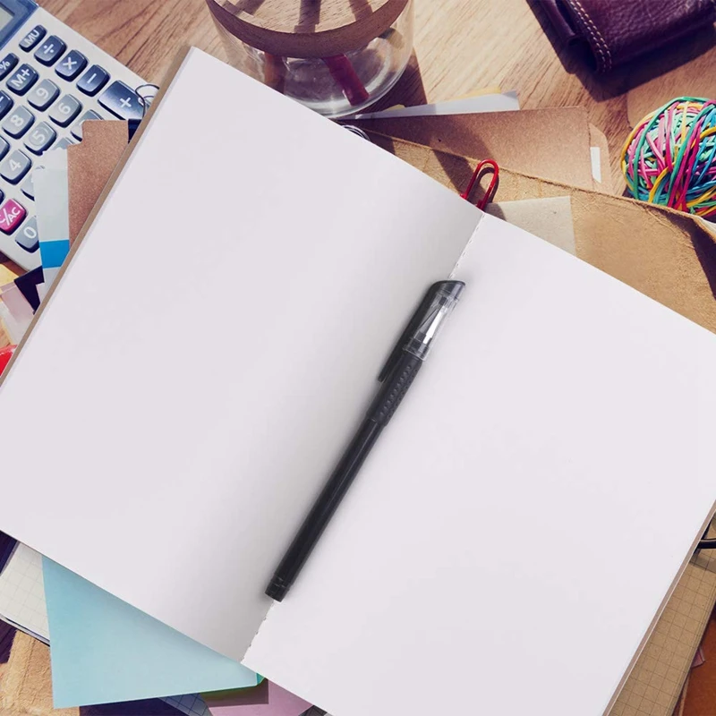 10 шт записная книжка для путешественников крафт-коричневая Обложка Блокнот, А5 Размер бумаги(21,5x14,5 см), 30 листов/60 пустых