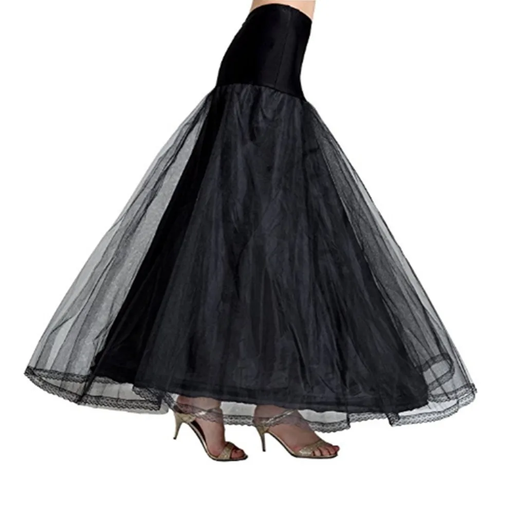 Bridal Slips Wedding Underskirt White Underdress Falda Brautpetticoat Long Crinoline Sottoveste Black A Line Petticoat Layer | Свадьбы и