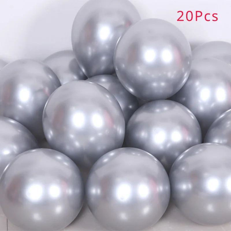 

20pcs 12inch Metallic Latex balloons Rose Gold Round Chrome Ballons Wedding Decorations Air Globos Birthday Party Decor baloons