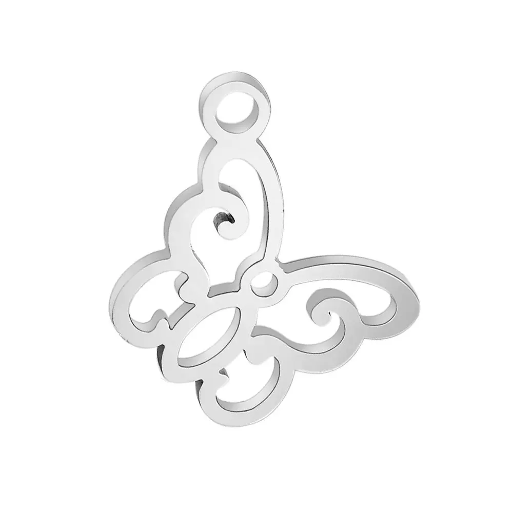 

Stainless Steel Small Butterfly Animal Pendants Novelty Charms for DIY Girls Necklace Earrings Jewelry Gifts Making Accessories
