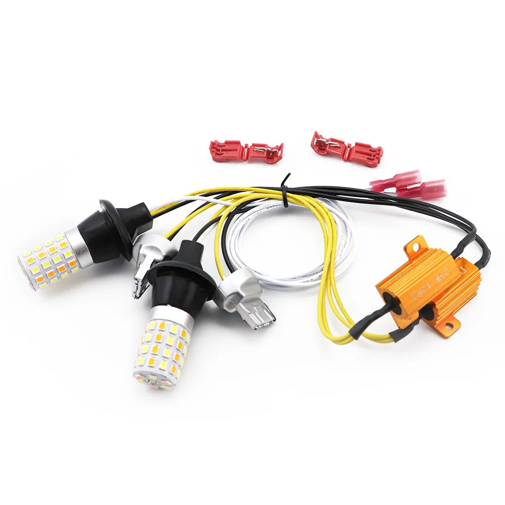 Drl Поворотный Светильник py21w p21w canbus 1156 ba15s p21w светодиодный автомобильный светильник двухцветный drl переключатель 1056 BAU15S лампа ходовой светильник
