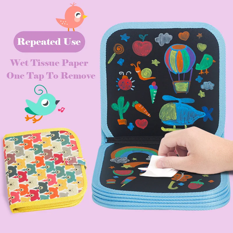 1 Набор портативная доска для рисования сделай сам стираемая Двусторонняя книжка