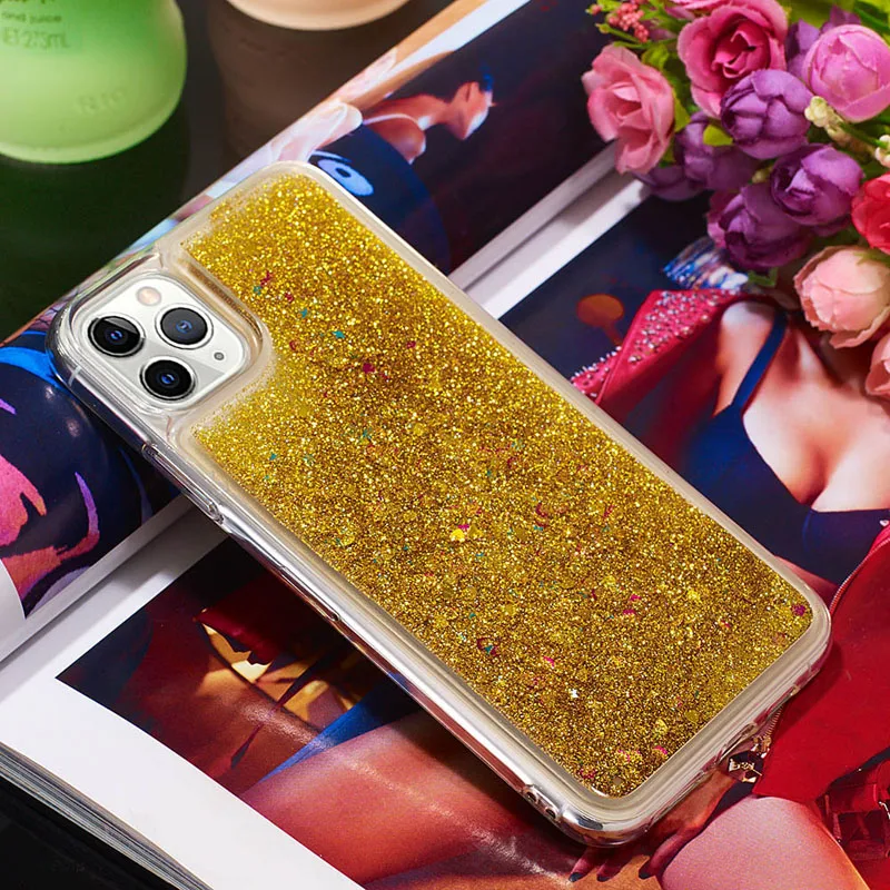 ТПУ динамический жидкостный Мягкий силиконовый чехол для iPhone 11Pro max Xr XS 6 Чехол для samsung S8 S9PLUS S7Edge Note 10 PRO 8