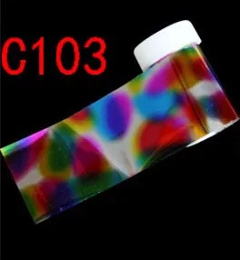 C103 233 Тип 4*100 см голографические наклейки из фольги для переноса ногтей слайдер Радужная зимняя наклейка s для маникюра Nailart украшения(2 - Color: C103
