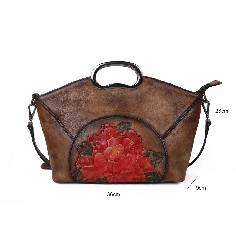 

Bestform Luxury Handbags Women Bags Vintage High Quality Genuine Leather 2021 New Handmade Embossing Shoulder&Crossbody Bags