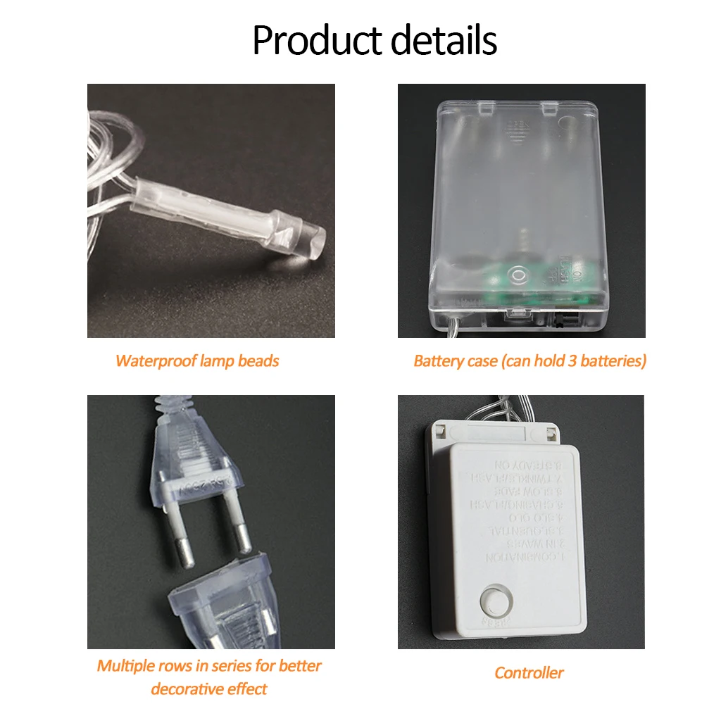 

LED Fairy String Lights 10m 20m 30m 50m 100m EU Plug AC 220V Outdoor Waterproof Xmas Holiday Light Christmas Party Wedding Decor