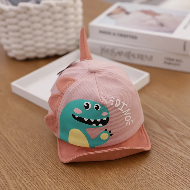 

6-24 Month Toddler Cotton Hat Cute Dinosaur Hats for Baby Boy Girl Children's Sun Caps Cartoon Hip-hop Cap