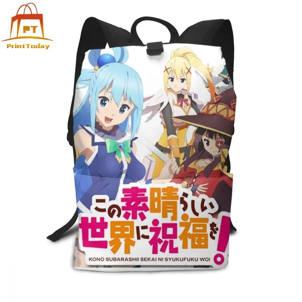 Рюкзак Konosuba Kono Subarashi Sekai Ni Syukufuku Woi рюкзаки Высококачественная сумка с узором