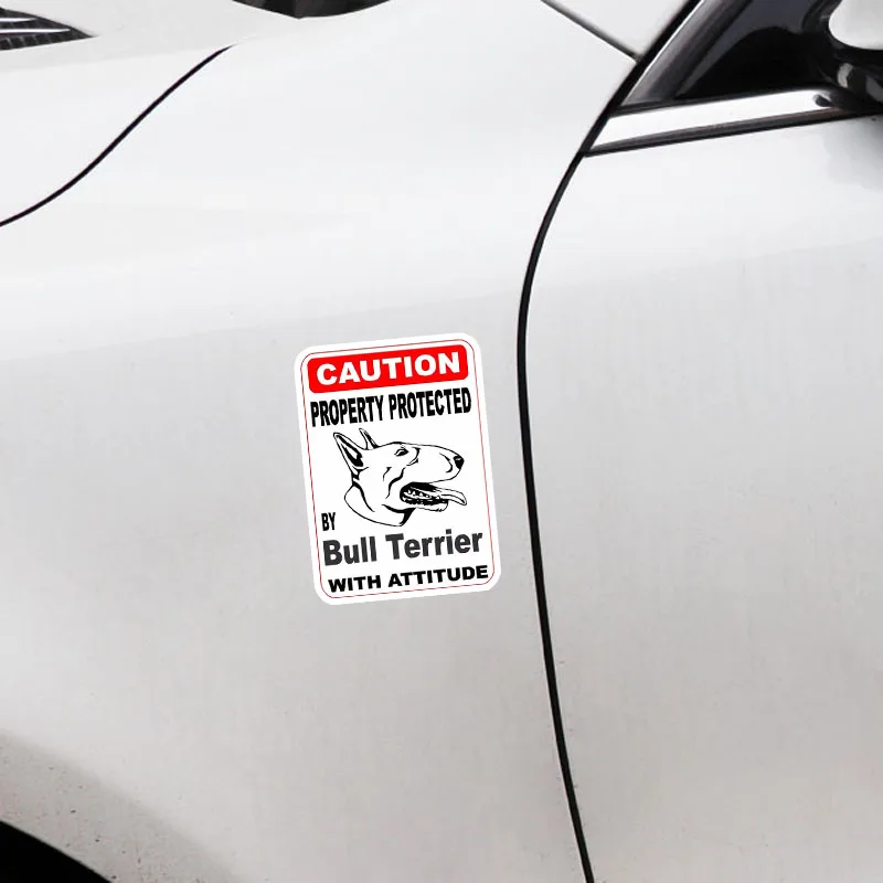 

New Personality Bull Terrier Dog Car Sticker Vinyl PVC 14cm*10cm Motorcycle Decals Windshield Car Window Car Decals