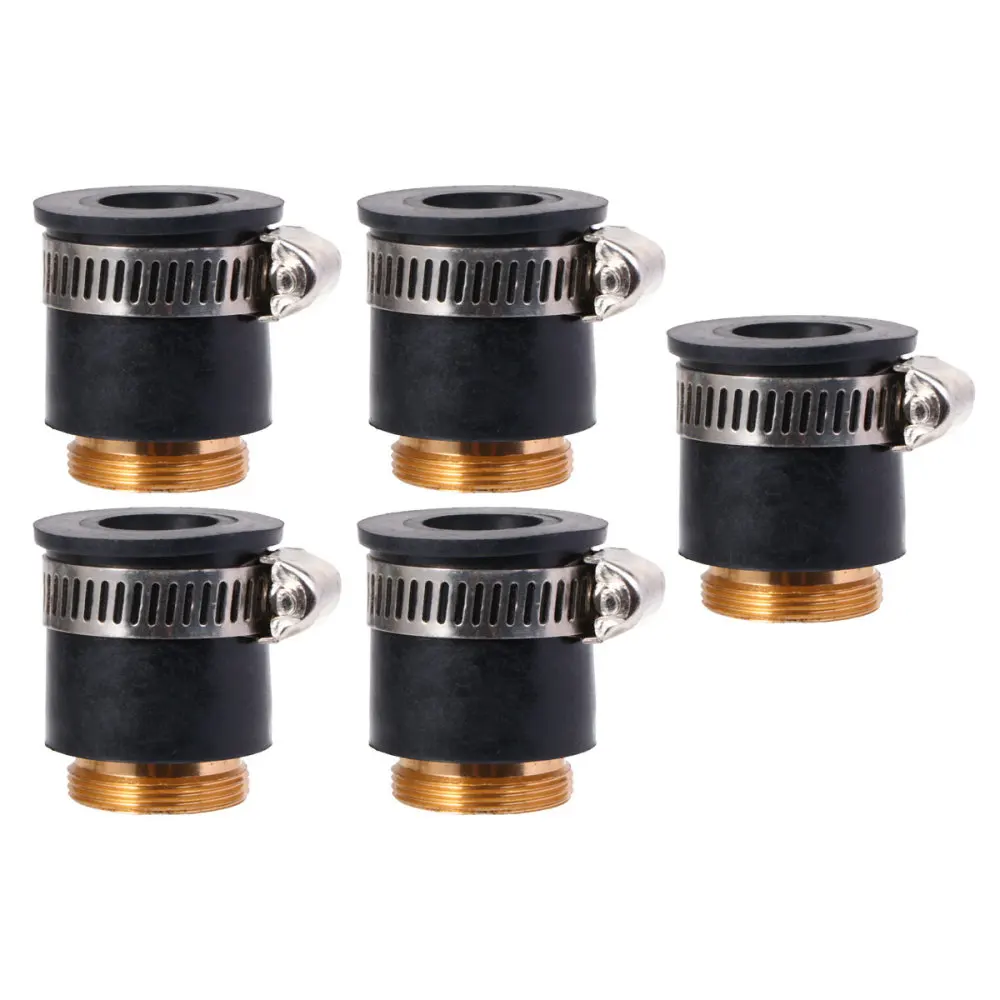 

5PCS Universal Tap Connectors Adapter Tap Water Purifier Connector Copper Adapter (Black)