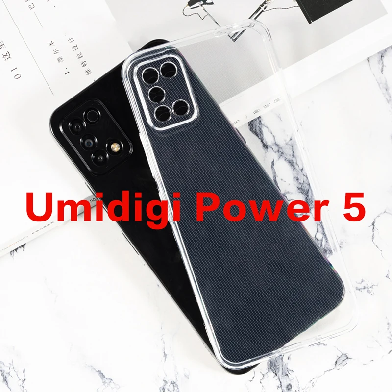 

Мягкая искусственная кожа для UMIDIGI Power 5, силиконовый чехол для телефона, прозрачный чехол для телефона, задняя крышка для UMIDIGI Power 5