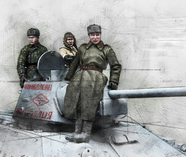 [Модель tusk] масштаб 1/35 разборные фигурки из смолы наборы моделей (3 фигурки)