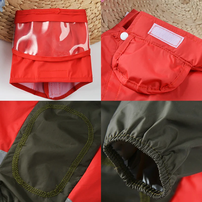 Dog Raincoat Pet Clothes Waterproof Clothing for Dog Rain Jacket Jumpsuit Rainwear Schnauzer Poodle Bichon Pug Corgi Clothing